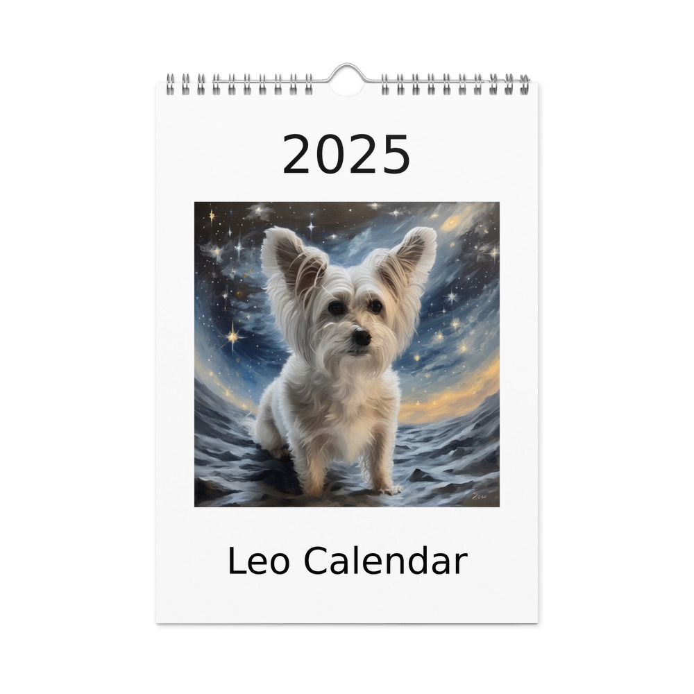 PugMug Custom Leo Wall Calendar (2026)