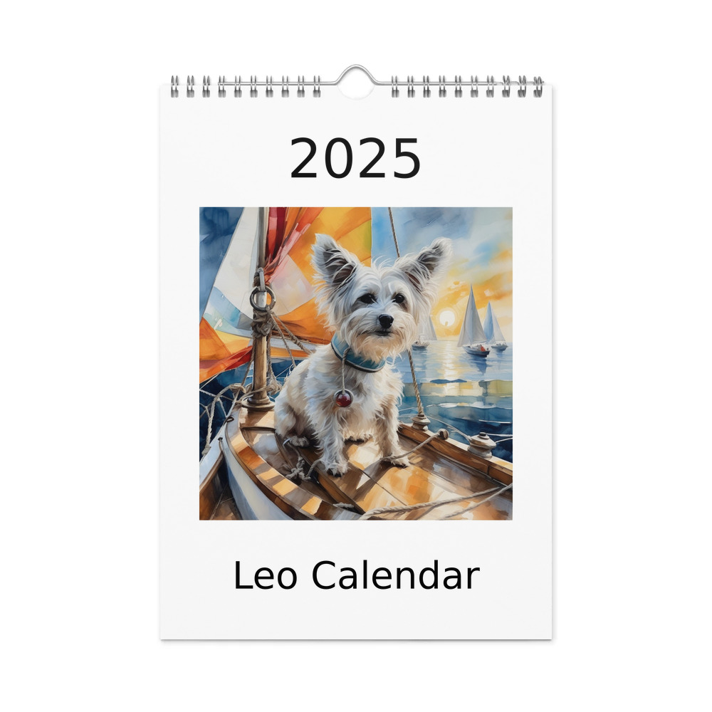 PugMug Custom Leo Wall Calendar (2026)