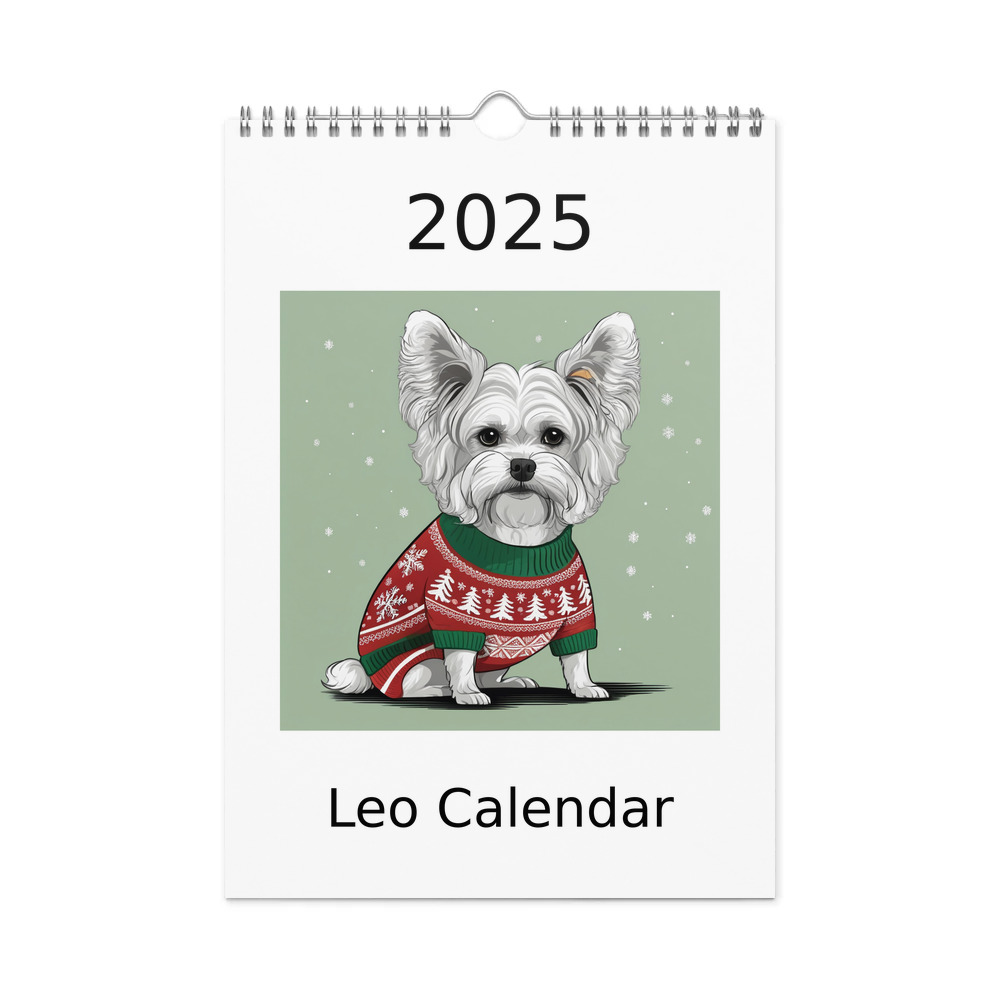 PugMug Custom Leo Wall Calendar (2026)