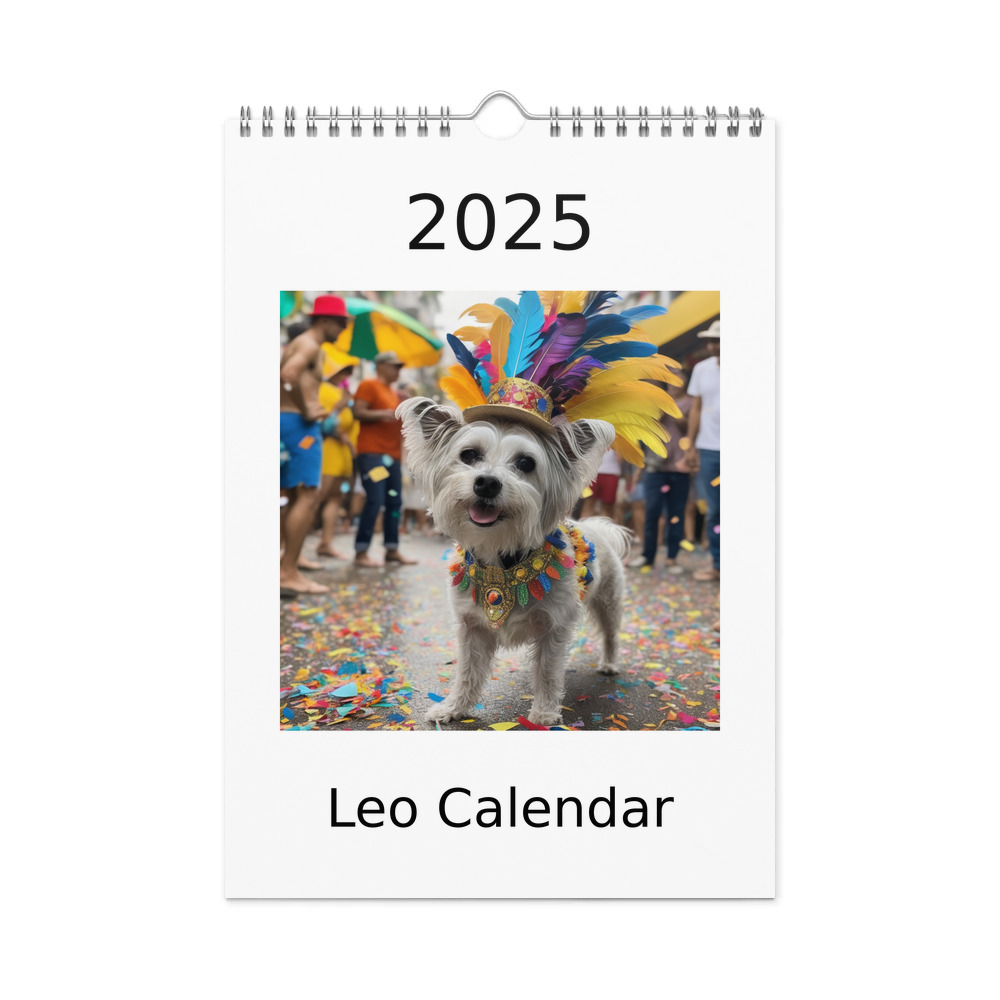 PugMug Custom Leo Wall Calendar (2026)