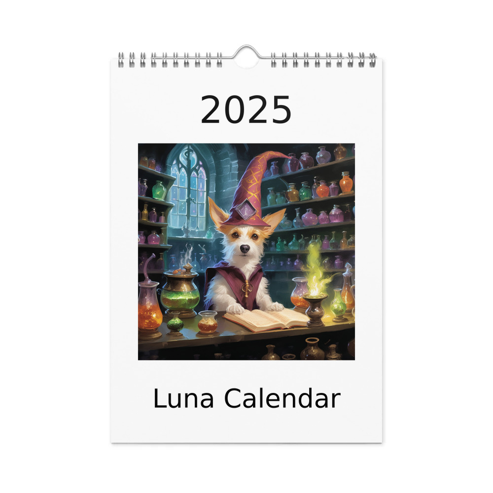 PugMug Custom Luna Wall Calendar (2026)