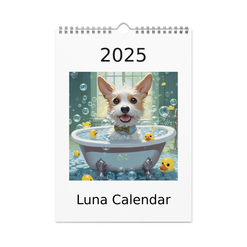 PugMug Custom Luna Wall Calendar (2026)