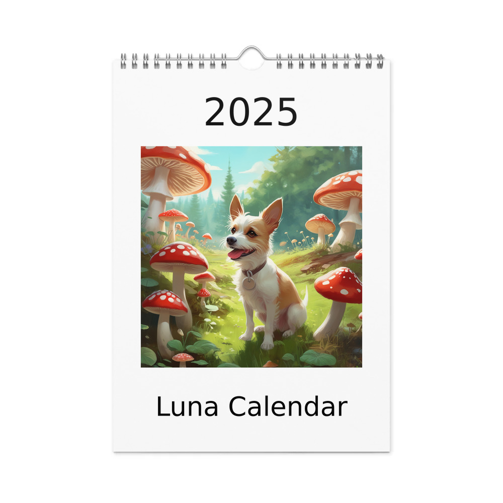 PugMug Custom Luna Wall Calendar (2026)
