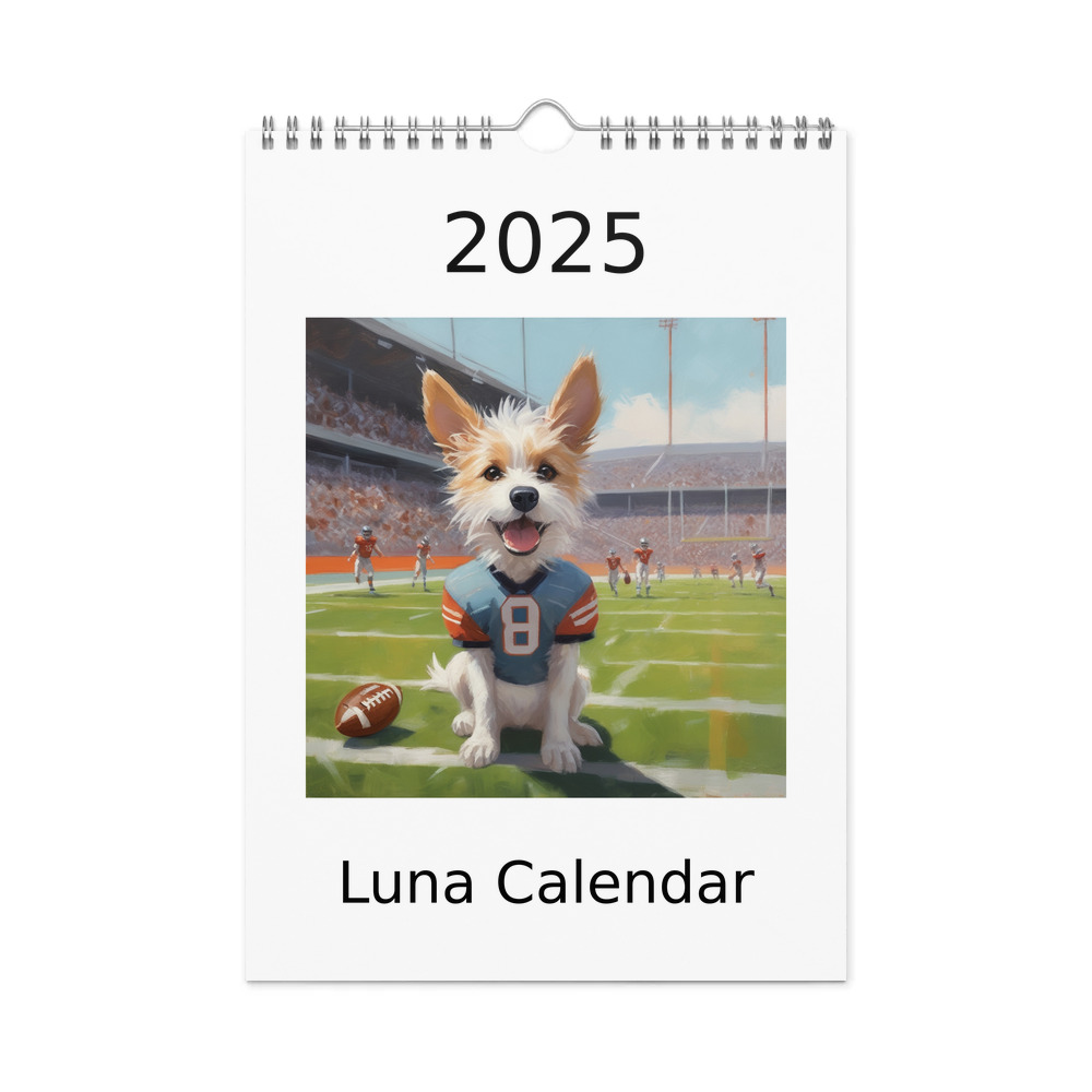 PugMug Custom Luna Wall Calendar (2026)