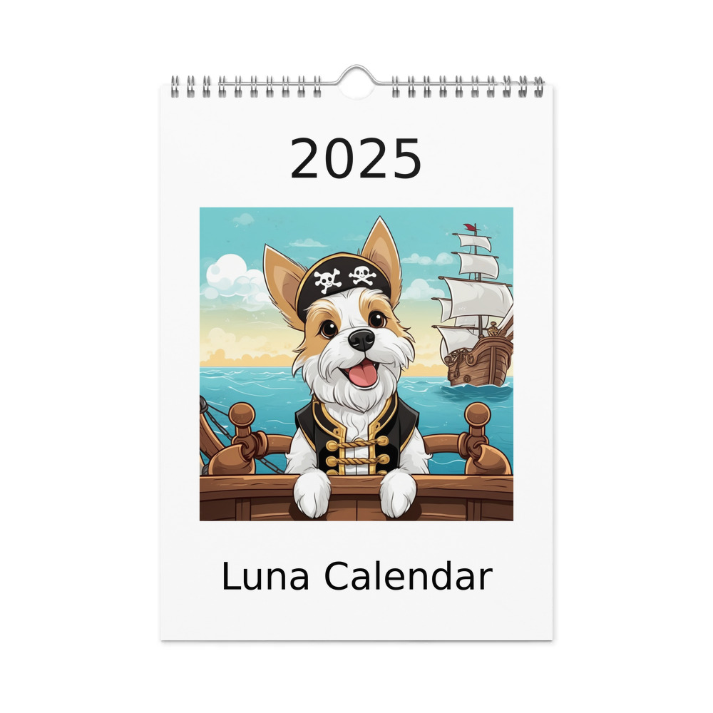 PugMug Custom Luna Wall Calendar (2026)