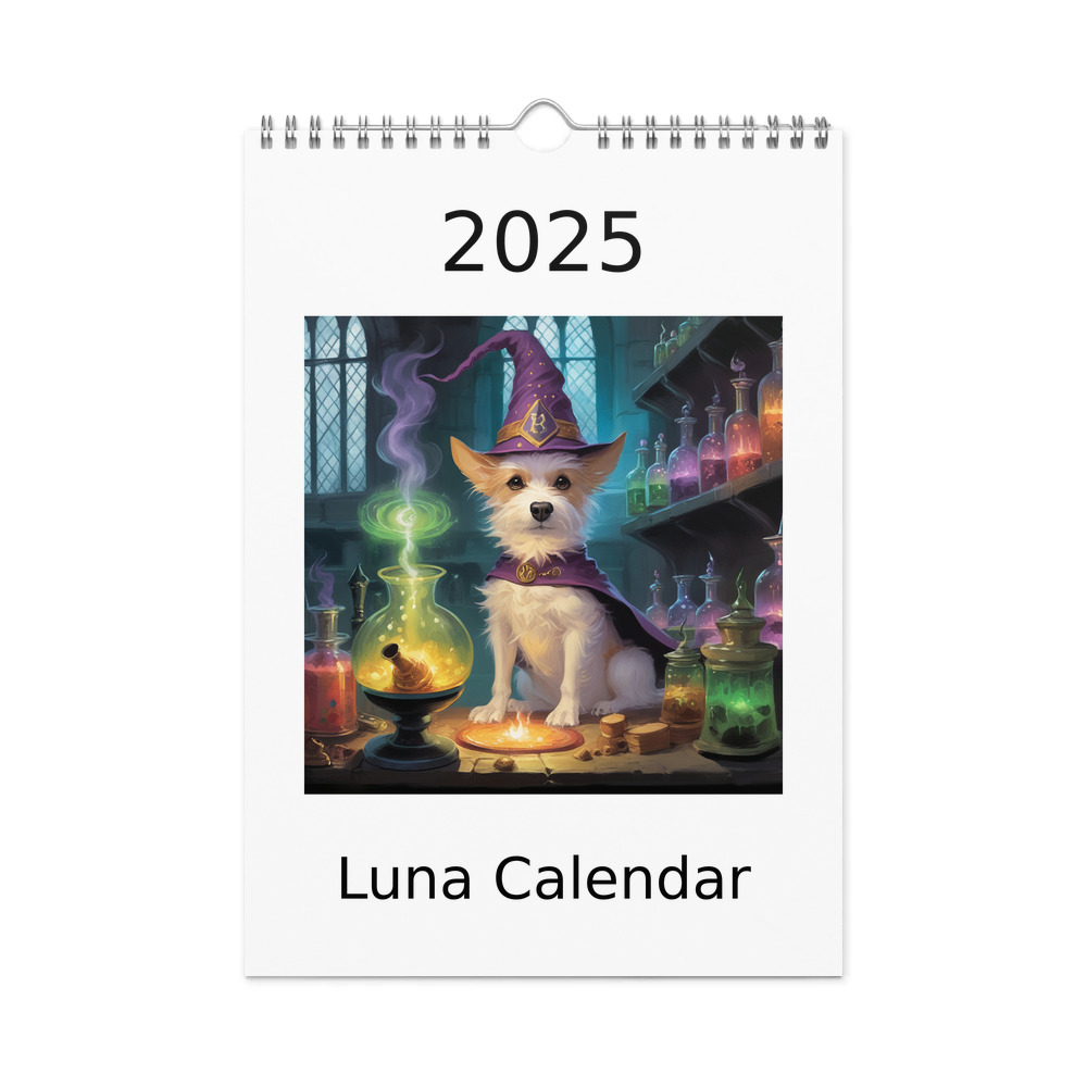 PugMug Custom Luna Wall Calendar (2026)