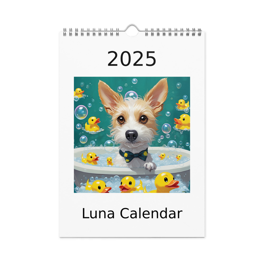 PugMug Custom Luna Wall Calendar (2026)