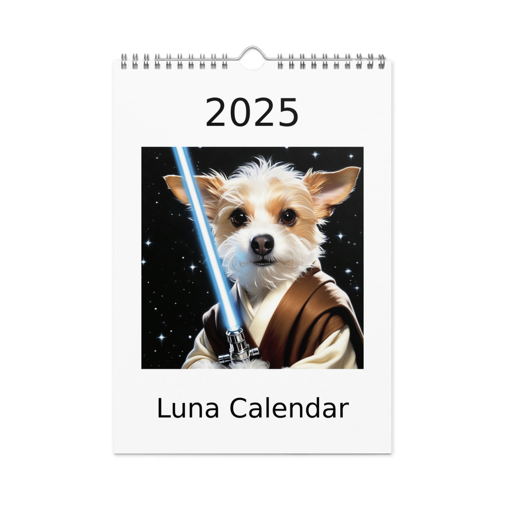 PugMug Custom Luna Wall Calendar (2026)