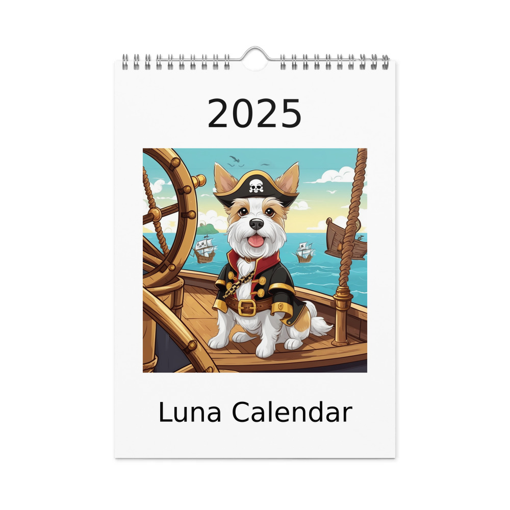 PugMug Custom Luna Wall Calendar (2026)
