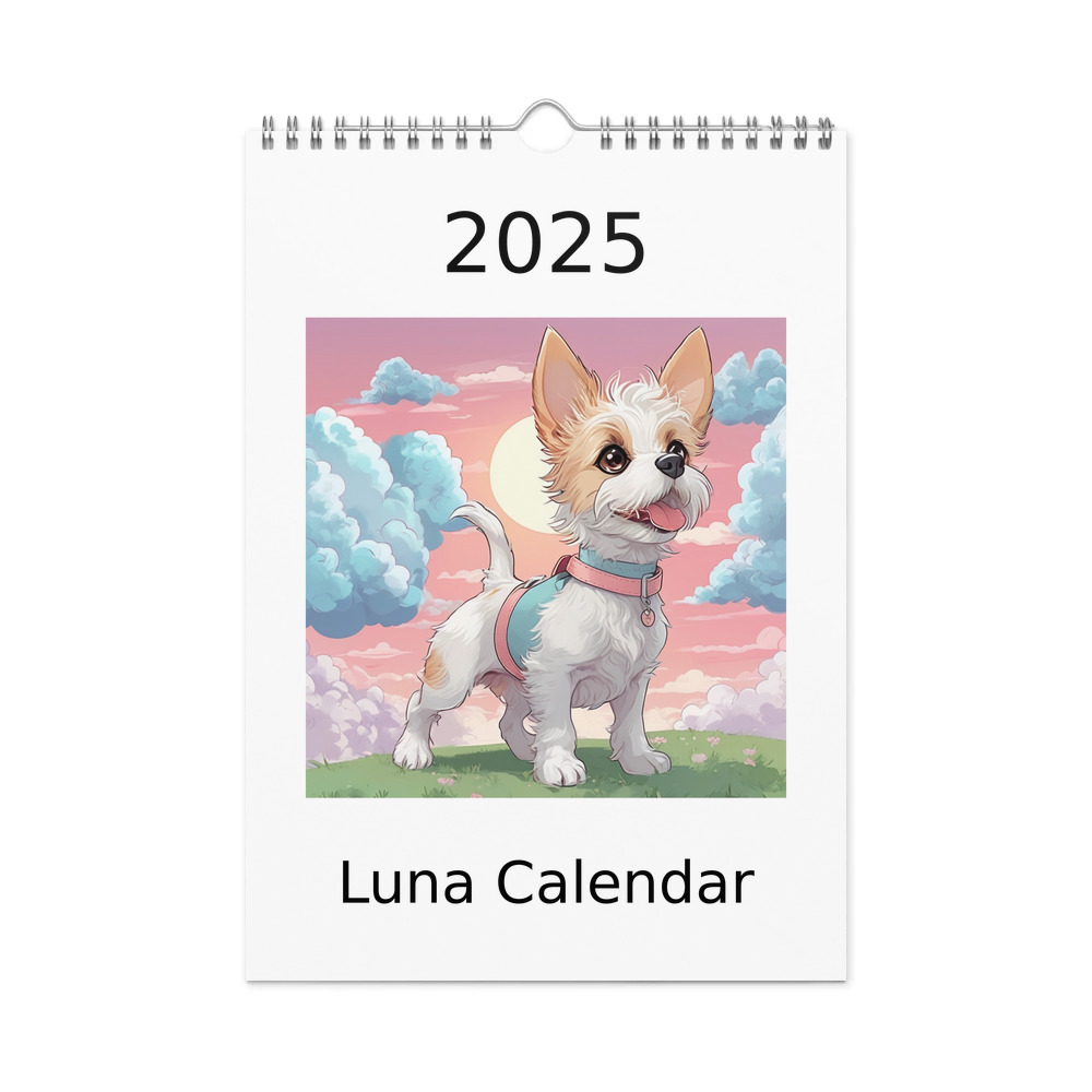 PugMug Custom Luna Wall Calendar (2026)