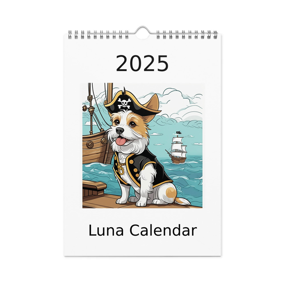 PugMug Custom Luna Wall Calendar (2026)