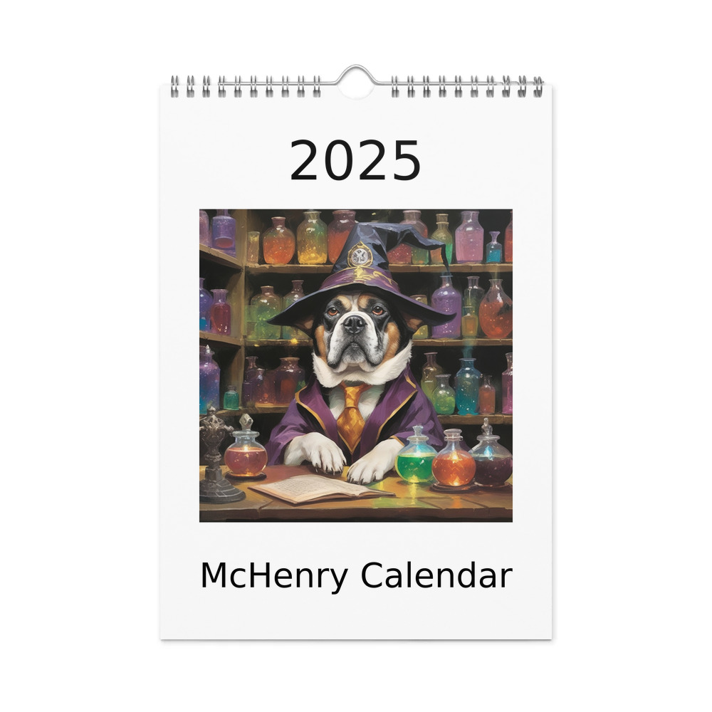 PugMug Custom McHenry Wall Calendar (2026)