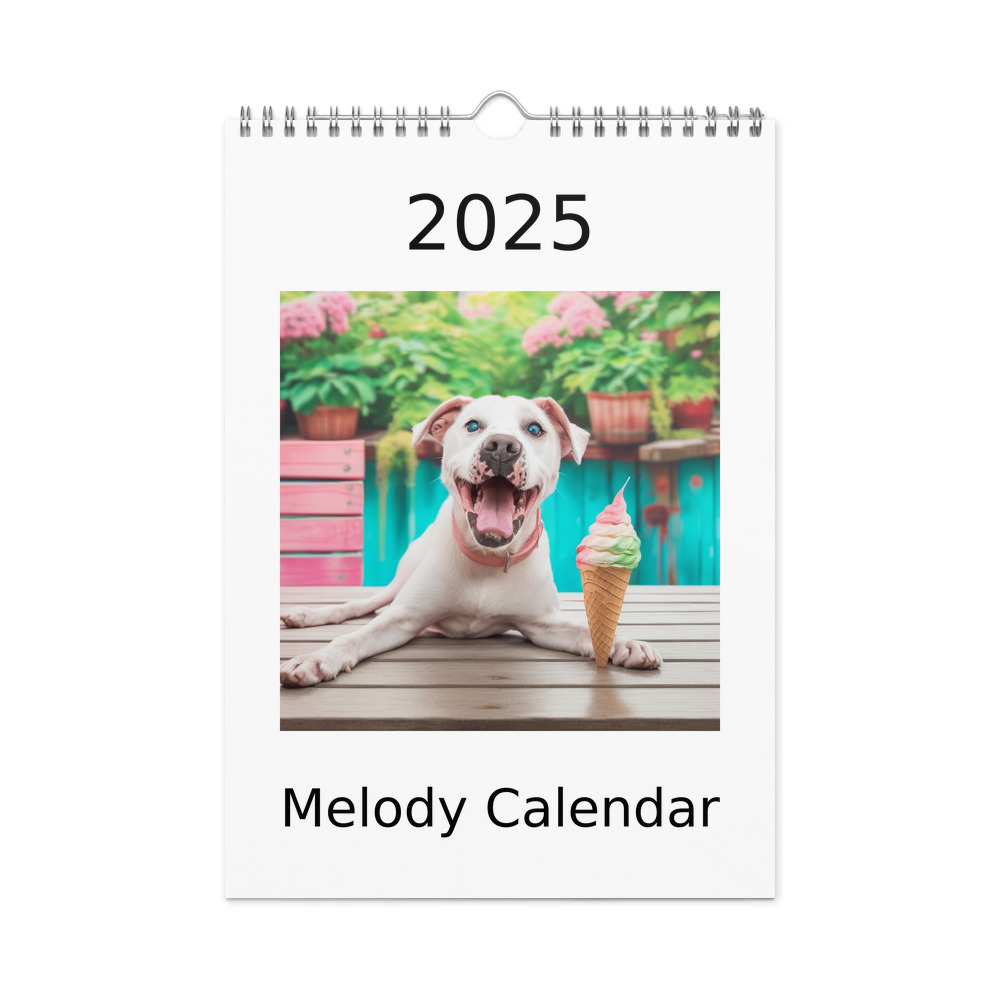 PugMug Custom Melody Wall Calendar (2026)