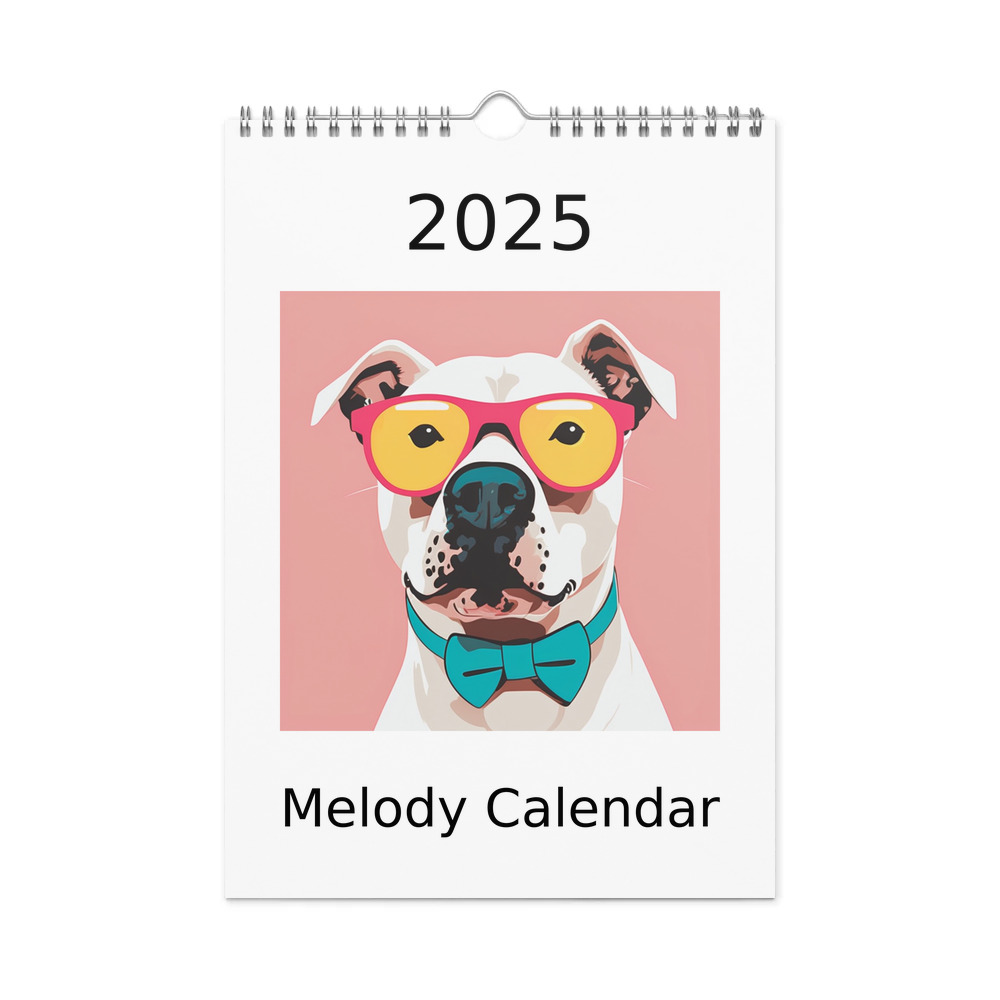 PugMug Custom Melody Wall Calendar (2026)