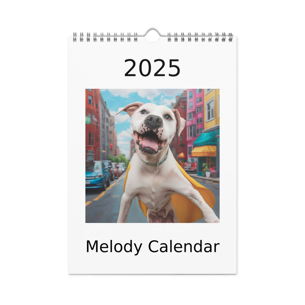 PugMug Custom Melody Wall Calendar (2026)