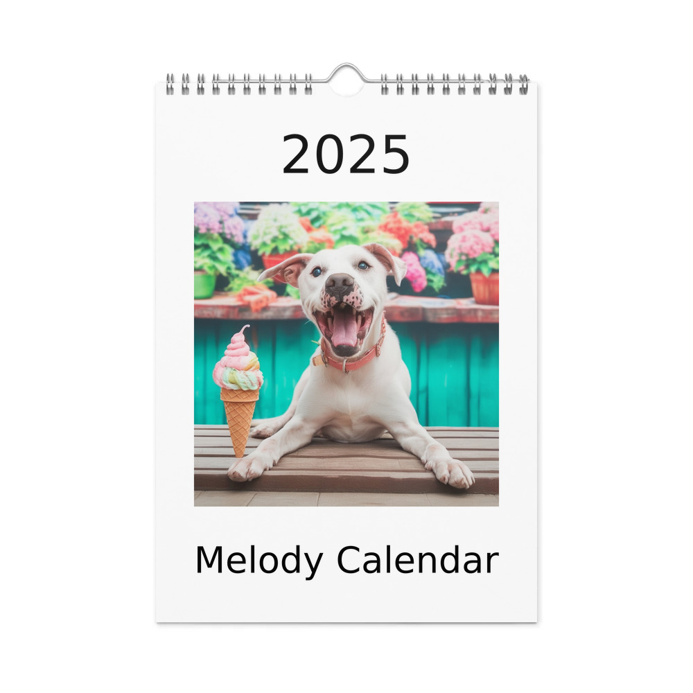 PugMug Custom Melody Wall Calendar (2026)