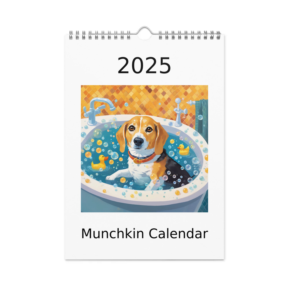PugMug Custom Munchkin Wall Calendar (2026)