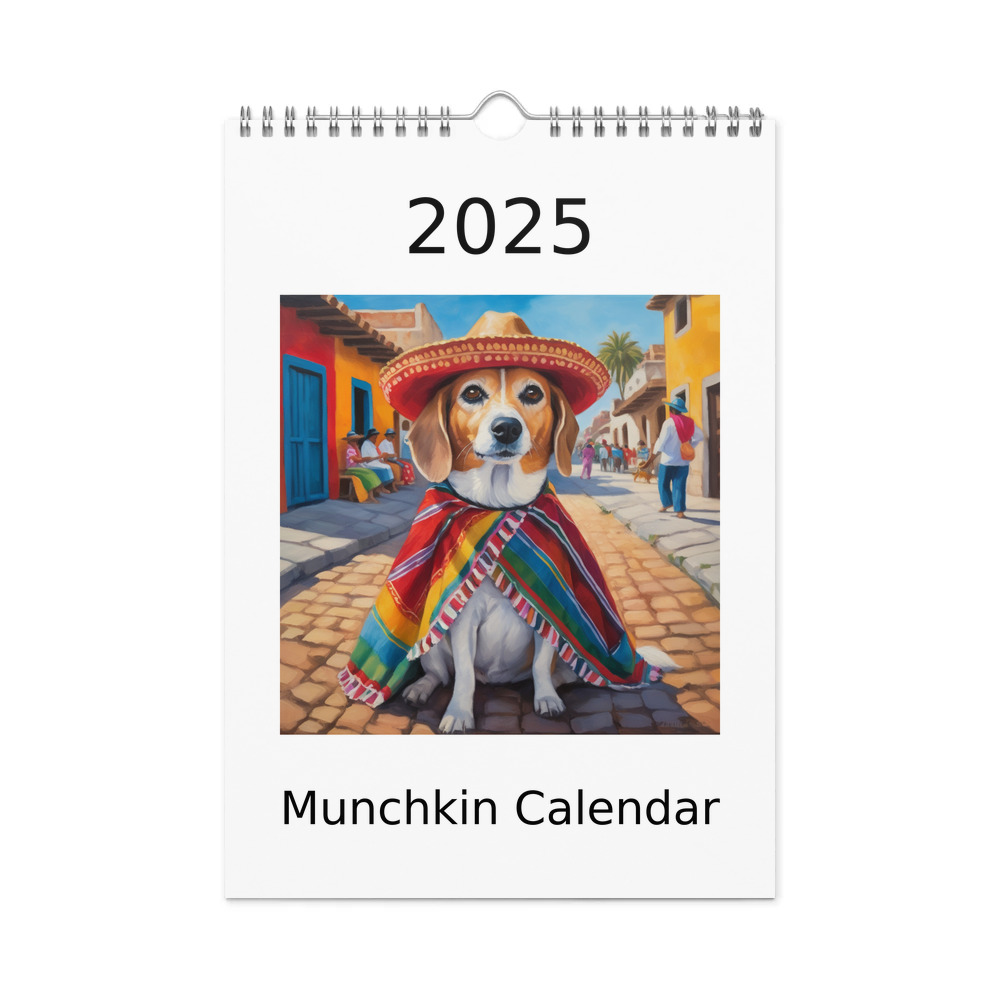 PugMug Custom Munchkin Wall Calendar (2026)