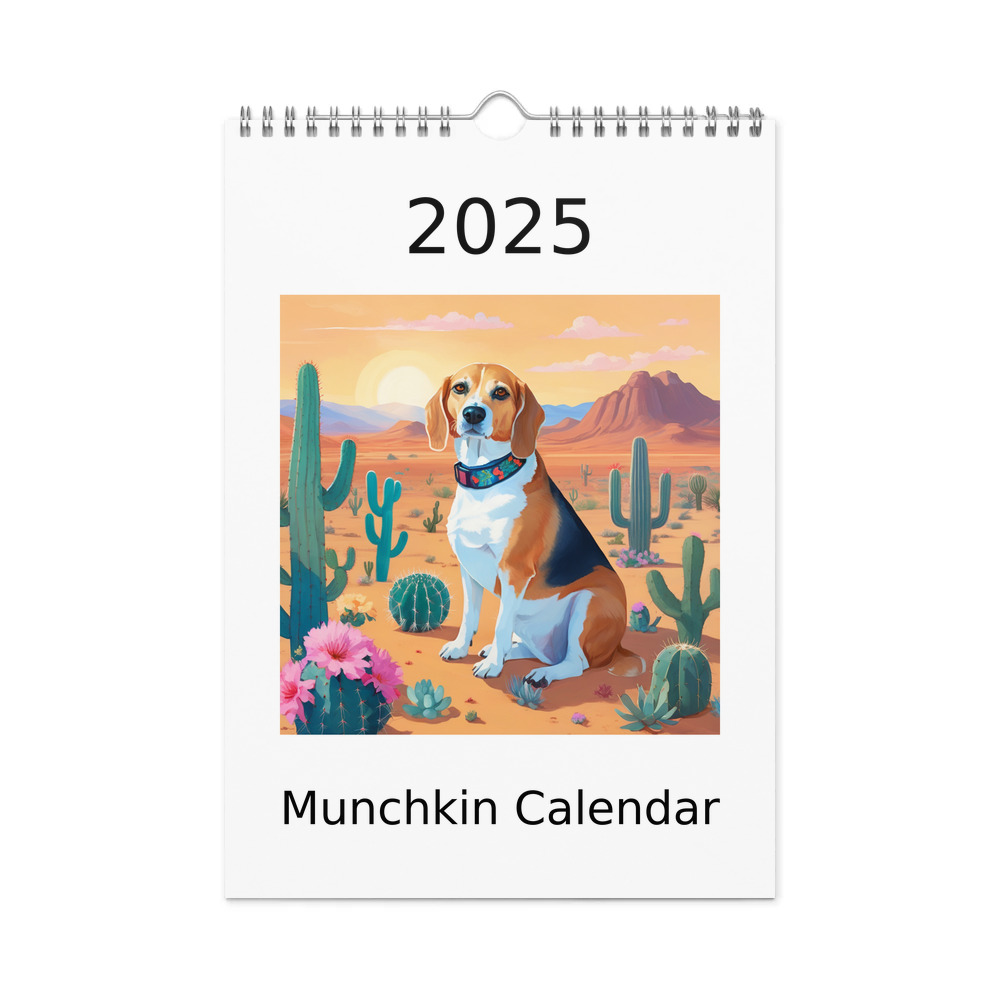PugMug Custom Munchkin Wall Calendar (2026)