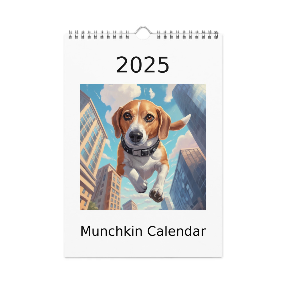 PugMug Custom Munchkin Wall Calendar (2026)