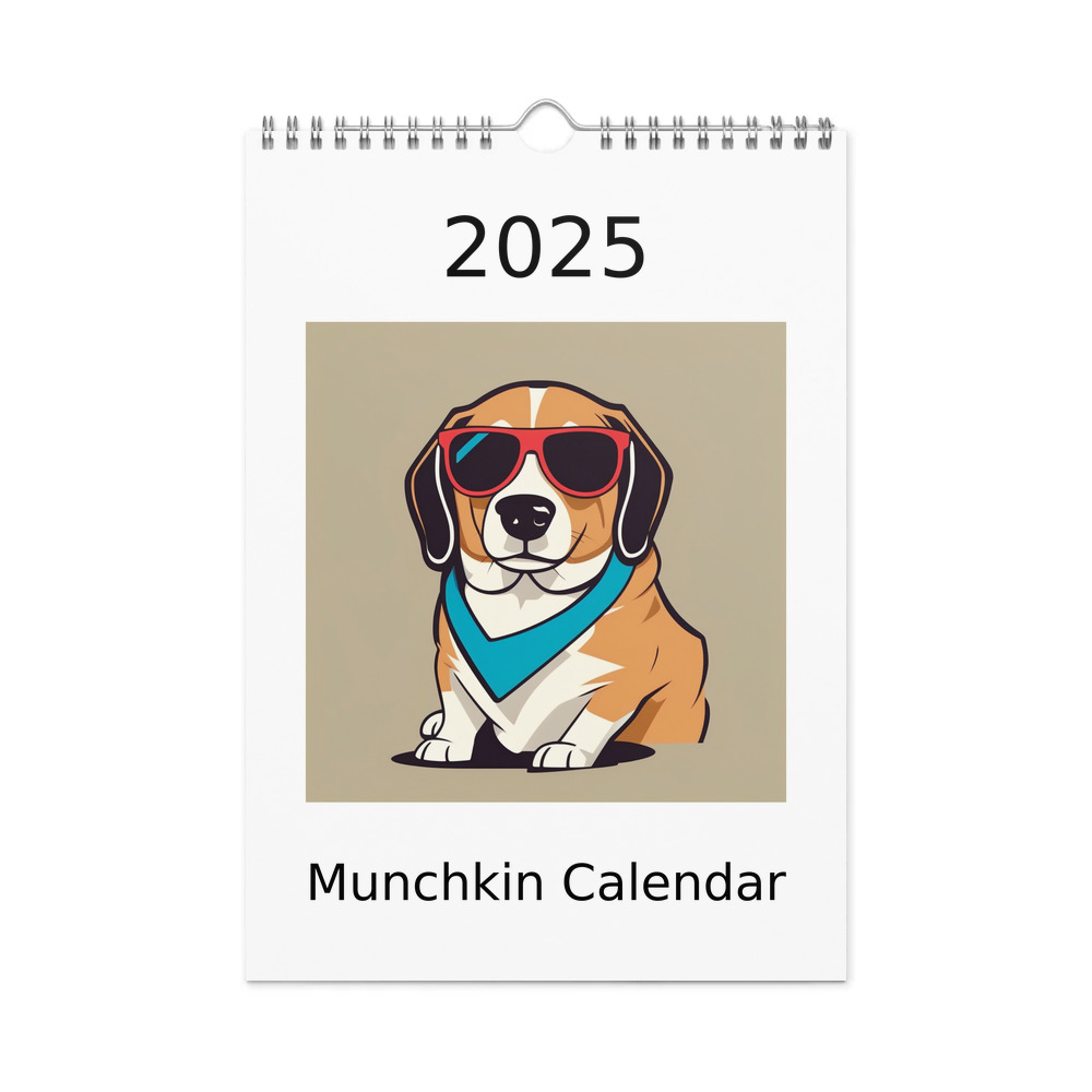 PugMug Custom Munchkin Wall Calendar (2026)