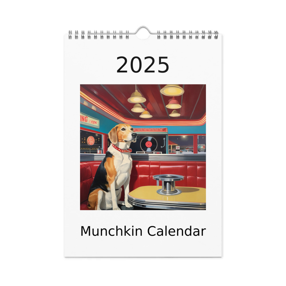 PugMug Custom Munchkin Wall Calendar (2026)