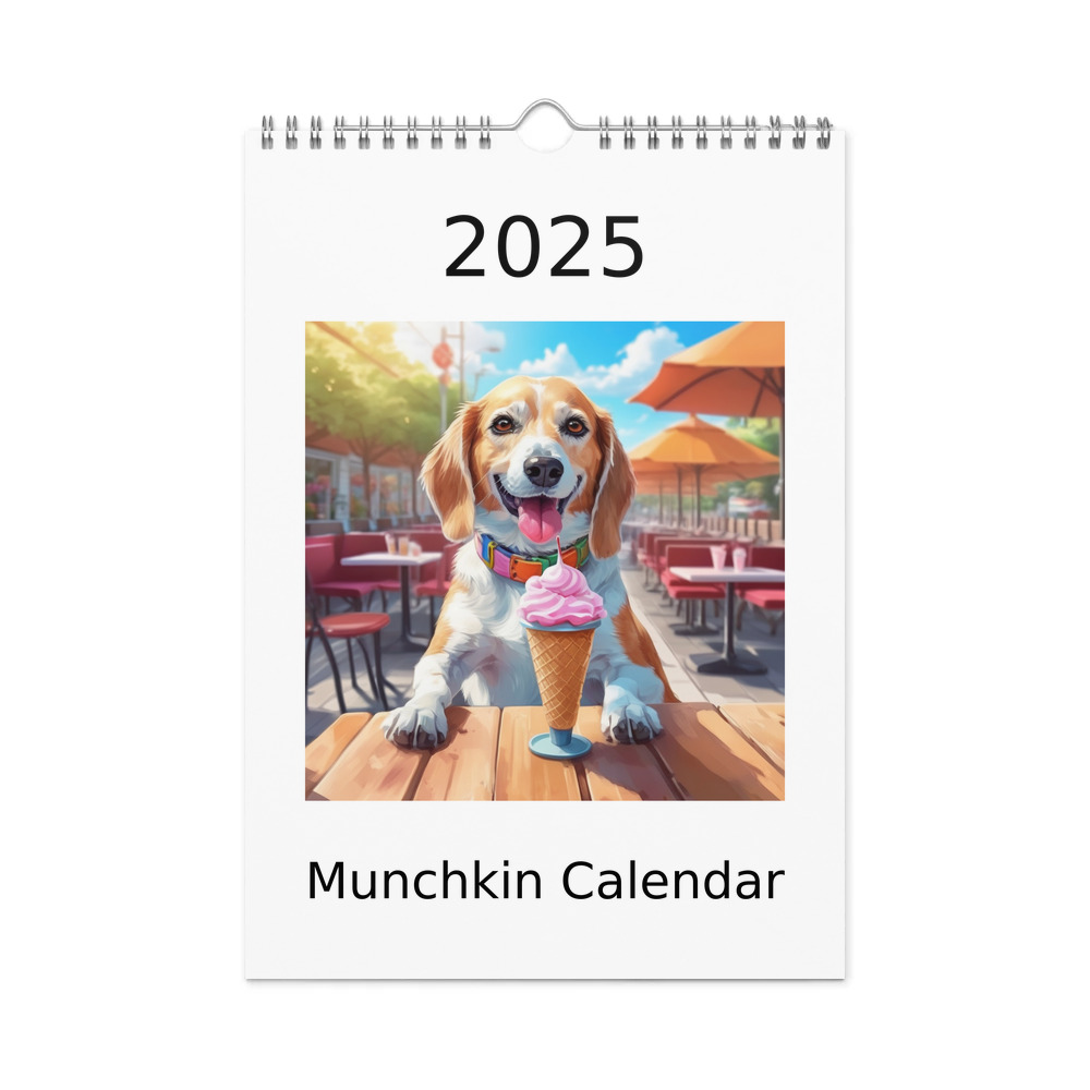 PugMug Custom Munchkin Wall Calendar (2026)