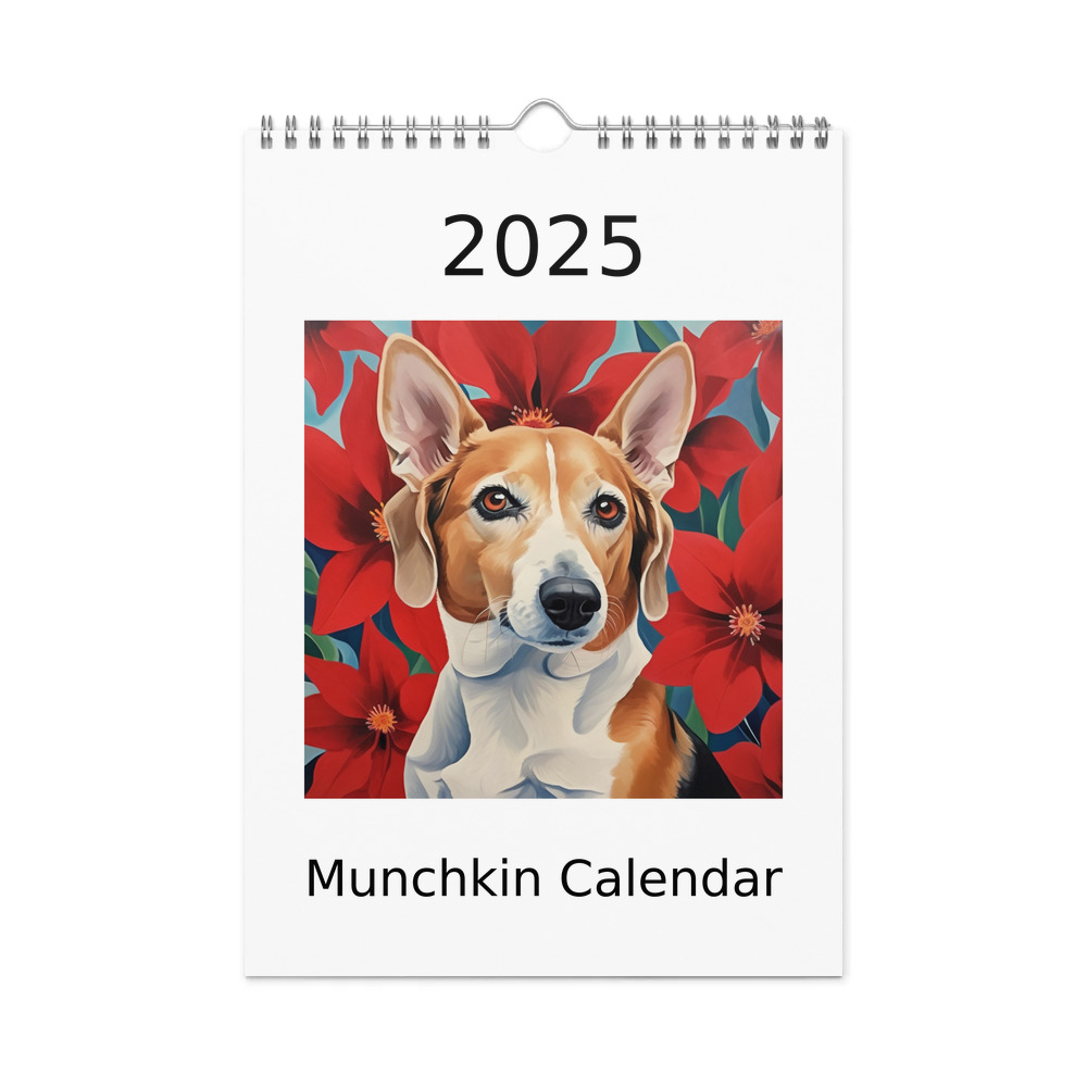 PugMug Custom Munchkin Wall Calendar (2026)