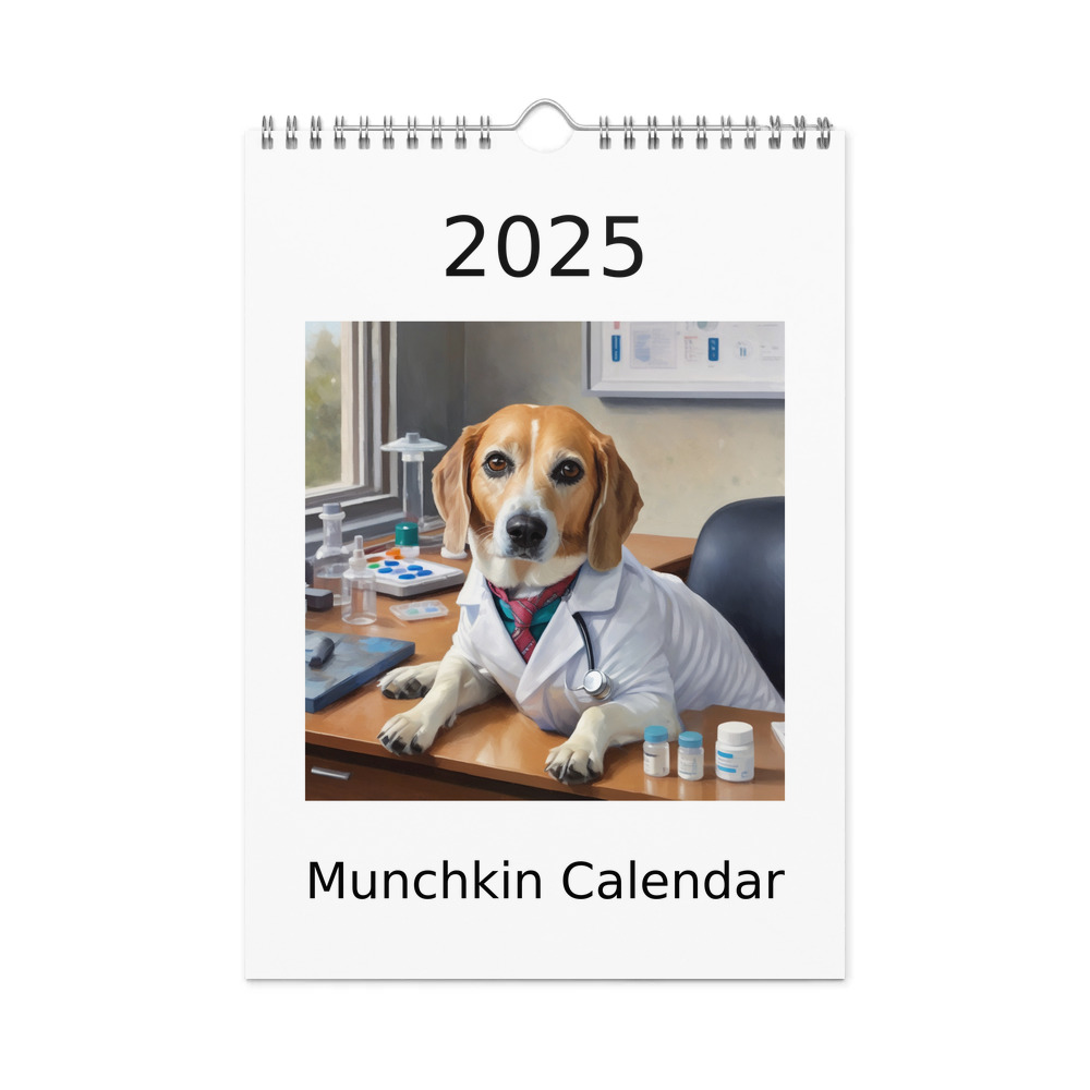 PugMug Custom Munchkin Wall Calendar (2026)