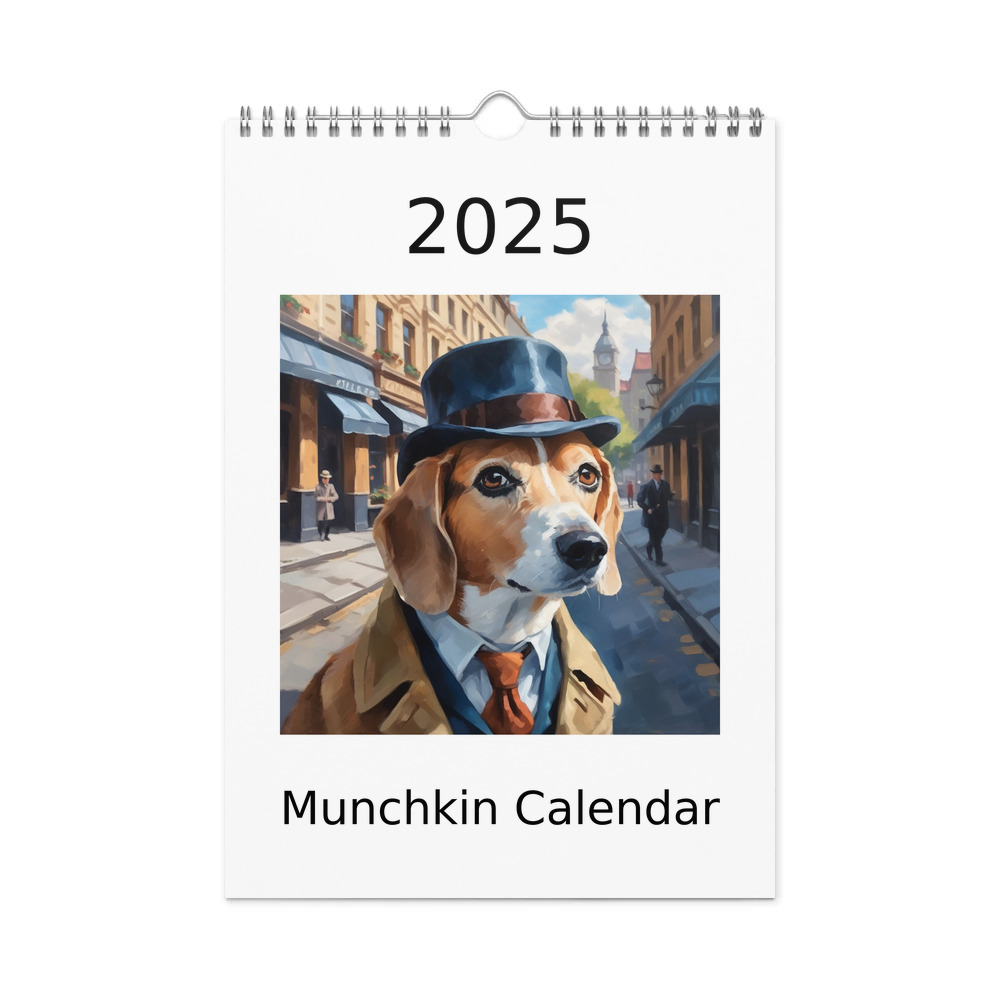 PugMug Custom Munchkin Wall Calendar (2026)