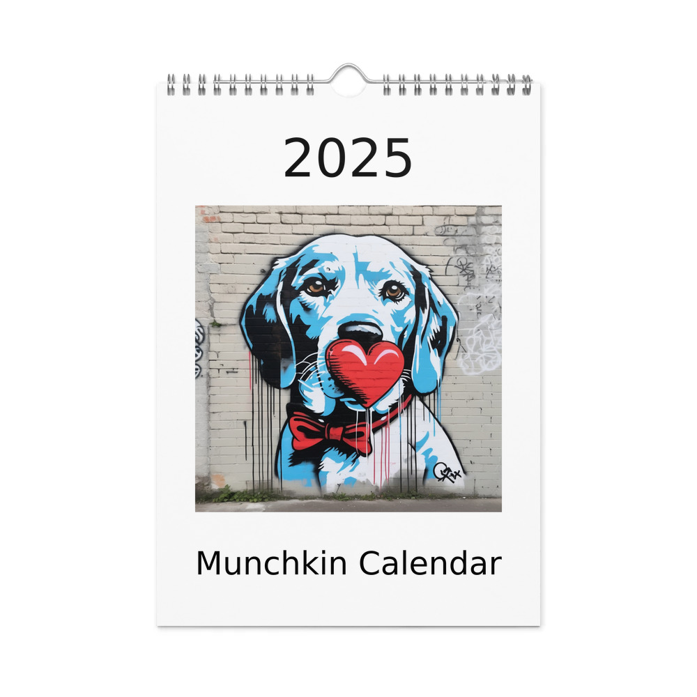 PugMug Custom Munchkin Wall Calendar (2026)