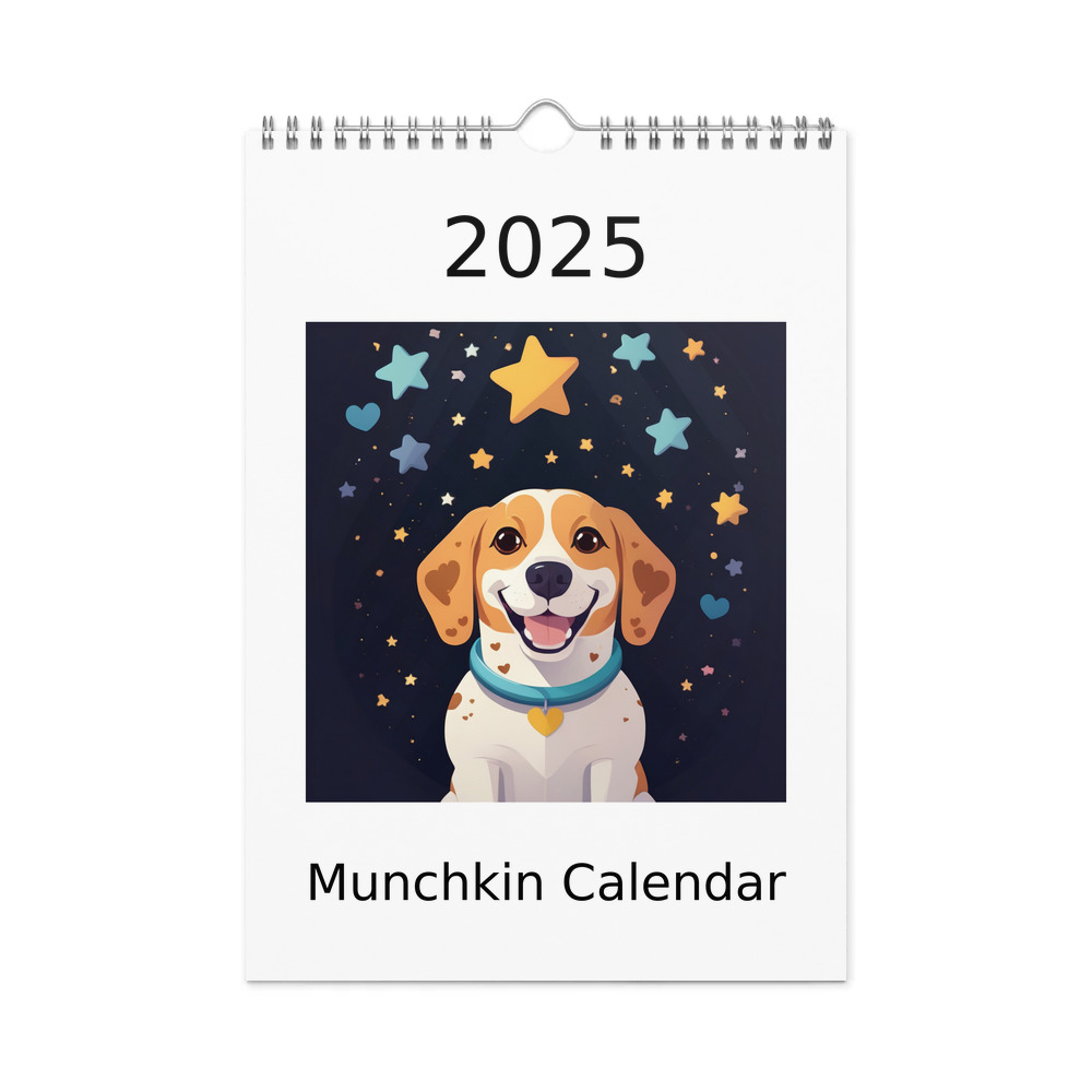 PugMug Custom Munchkin Wall Calendar (2026)