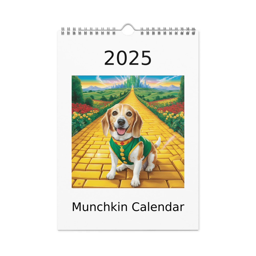 PugMug Custom Munchkin Wall Calendar (2026)