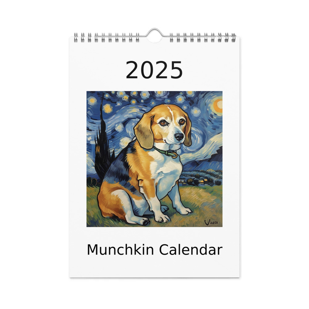 PugMug Custom Munchkin Wall Calendar (2026)