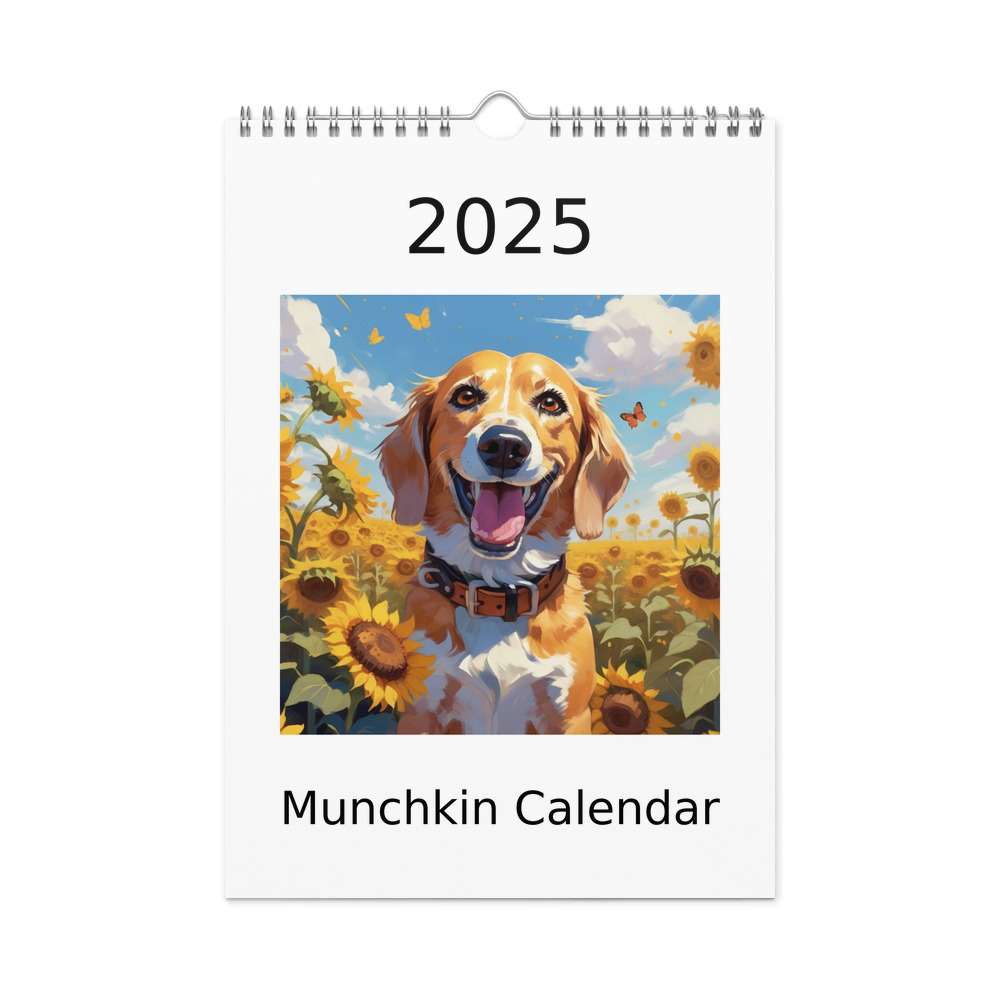 PugMug Custom Munchkin Wall Calendar (2026)