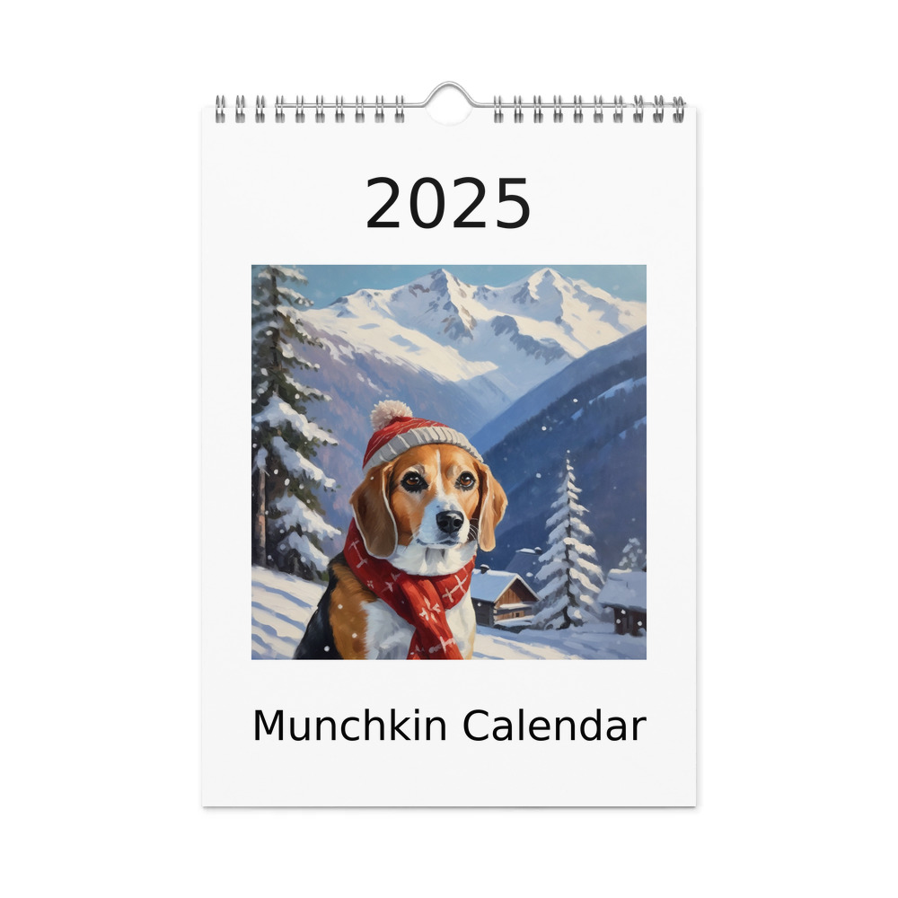 PugMug Custom Munchkin Wall Calendar (2026)