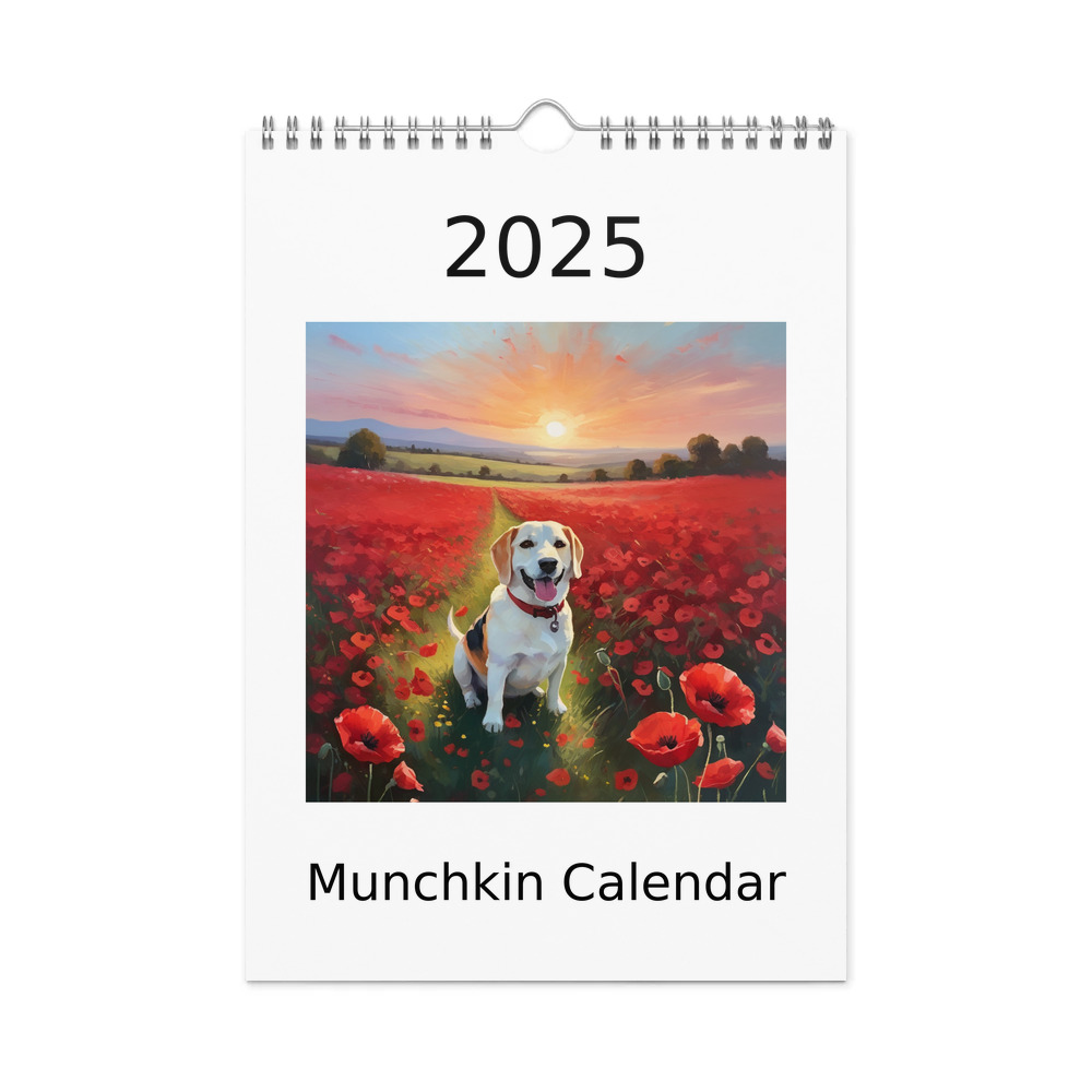 PugMug Custom Munchkin Wall Calendar (2026)