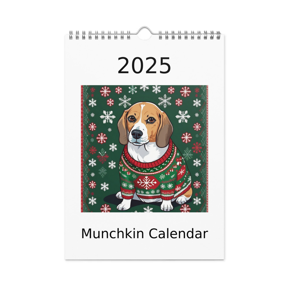 PugMug Custom Munchkin Wall Calendar (2026)