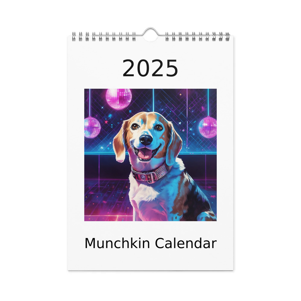 PugMug Custom Munchkin Wall Calendar (2026)