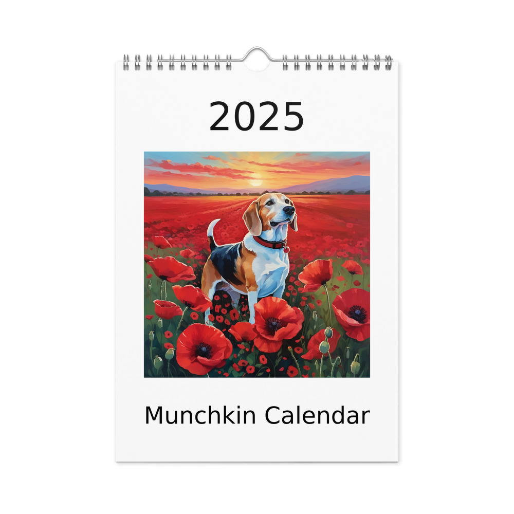 PugMug Custom Munchkin Wall Calendar (2026)