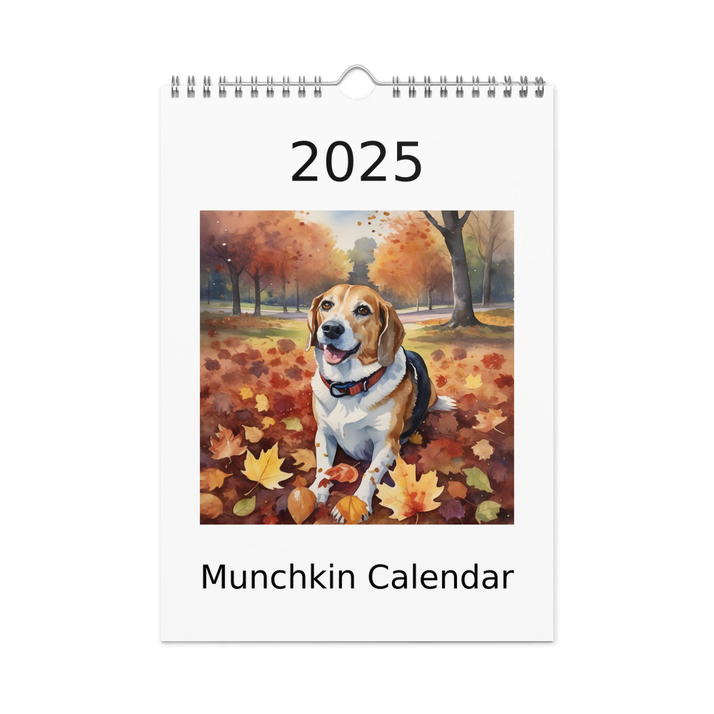 PugMug Custom Munchkin Wall Calendar (2026)