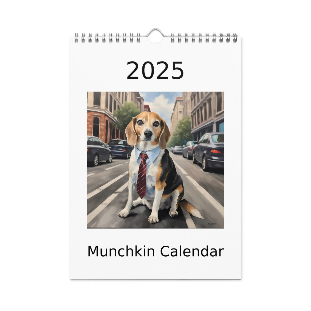 PugMug Custom Munchkin Wall Calendar (2026)