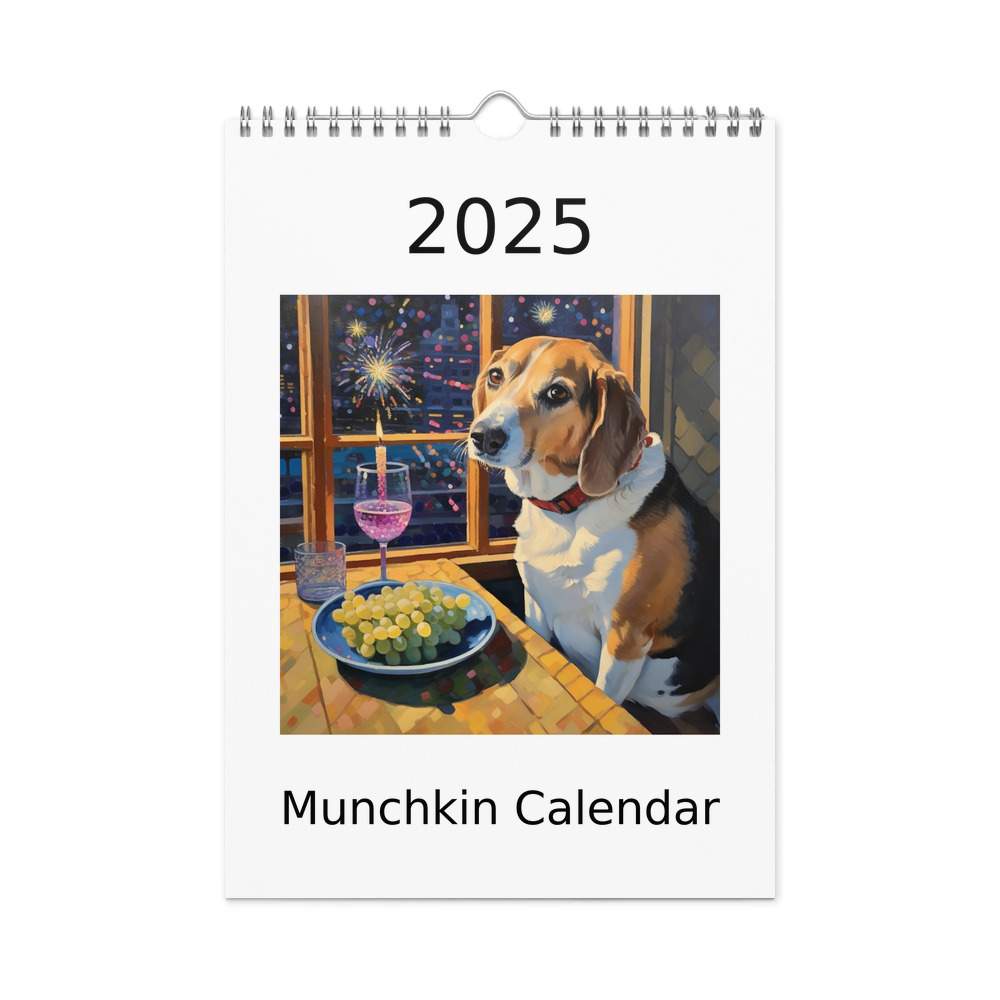 PugMug Custom Munchkin Wall Calendar (2026)