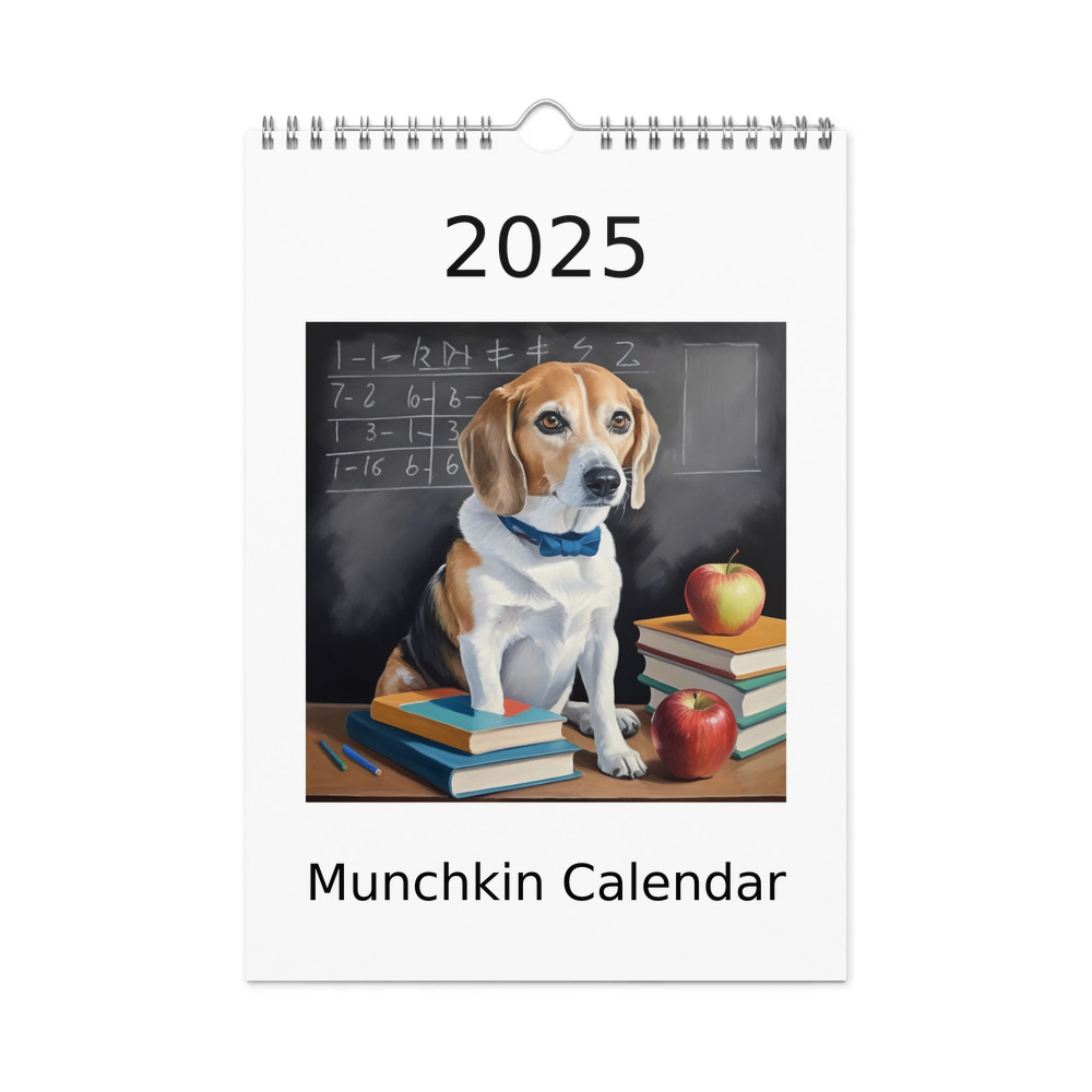 PugMug Custom Munchkin Wall Calendar (2026)