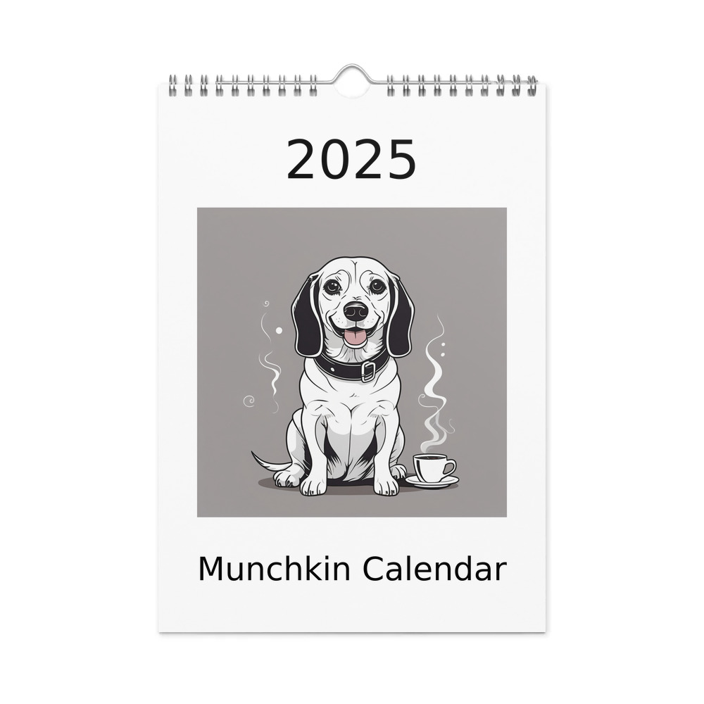 PugMug Custom Munchkin Wall Calendar (2026)