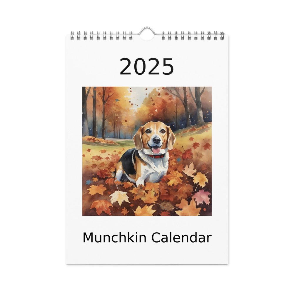 PugMug Custom Munchkin Wall Calendar (2026)