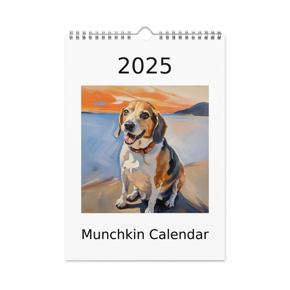 PugMug Custom Munchkin Wall Calendar (2026)