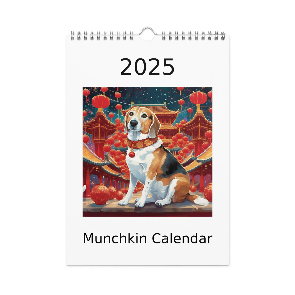 PugMug Custom Munchkin Wall Calendar (2026)