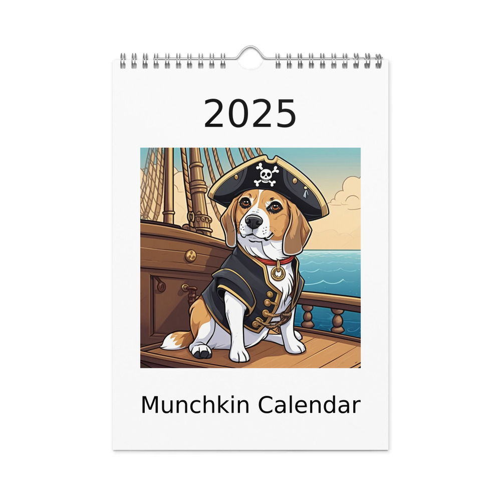PugMug Custom Munchkin Wall Calendar (2026)
