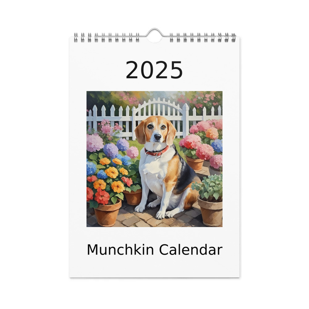 PugMug Custom Munchkin Wall Calendar (2026)